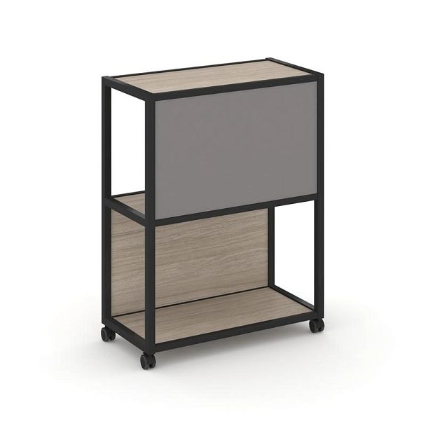 Shelf Mobile Стеллаж 3 уровня 1 секция VR.LT-STK-303.06 Дуб Аттик/Металл Черный/W-11 600*400*1046 - Вид 1