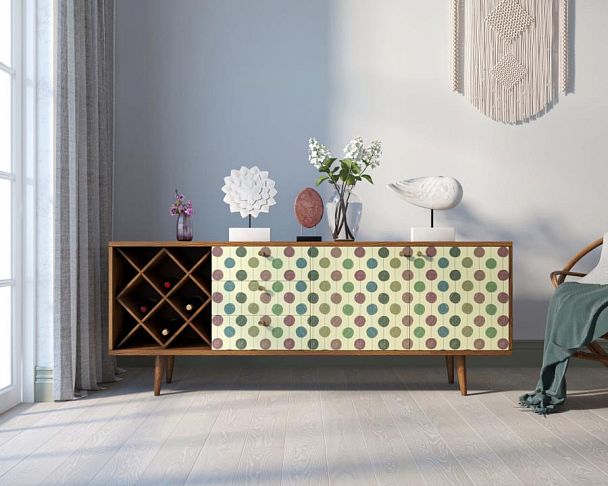 Комод Berber удлиненный с бутылочницей 24 принт арт BB15/Print_24 - Вид 4