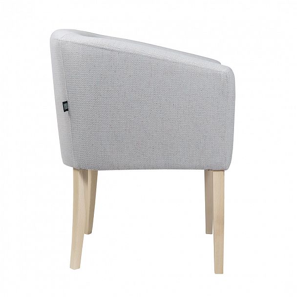 Полукресло Самбука, велюр серый, морилка белая - Вид 3