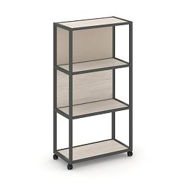 Shelf Mobile Стеллаж 4 уровня 1 секция VR.LT-STK-403.06 Денвер Светлый/Металл Антрацит/W-04 600*400*1523 - Фото предпросмотра