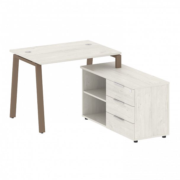 Рабочая станция "Metal System" БА.РС-СТС-2.1 дуб наварра/мокко - Вид 1