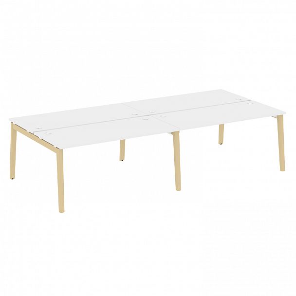 Рабочая станция "Onix wood" OW.D.RS-4.4.7 белый/дуб светлый - Вид 1