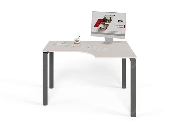 ЛАЙТ / LIGHT RLG016-10x9R Угловой стол 120x90x75 Дуб Молочный - Вид 3