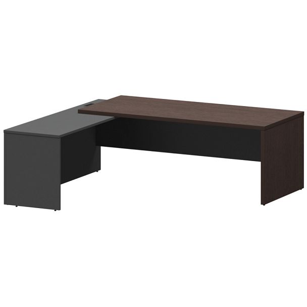 Стол руководителя левый KZP-22L Дуб венге/Графит 2200x2000x750 Кортез - Вид 1