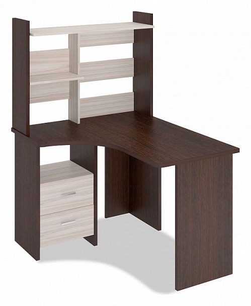 Стол компьютерный Домино Лайт СКЛ-Угл120+НКЛ-100 Венге/Карамель левый - Вид 1