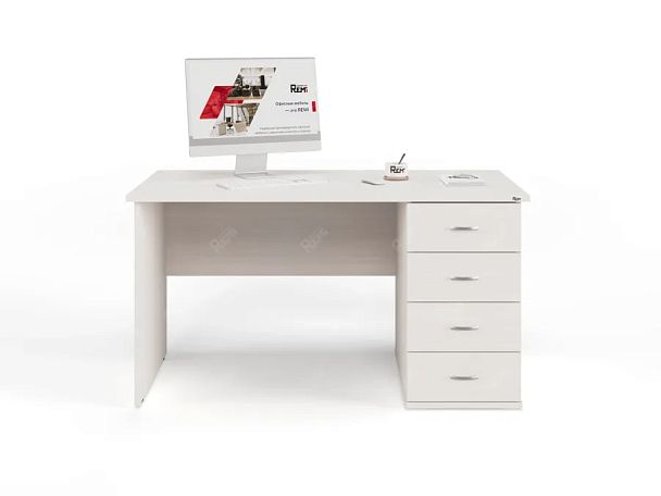 UNITY РС07-14 R ДУБ МОЛОЧНЫЙ Стол однотумбовый 1400х700х750 - Вид 1