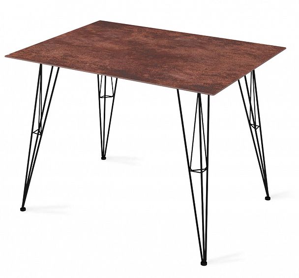 Стол Sheffilton SHT-TU10/TU21-6 100/75  керамика черный муар/коричневая сепия - Вид 1