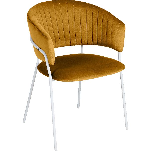 Стул кухонный Даксон горчичный велюр/белый - Вид 3
