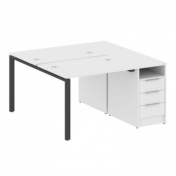 Рабочая станция "Metal System" БП.РС-СТП-2.1 белый/антрацит - Вид 1