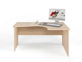 UNITY PC4-16 R ДУБ СОНОМА Офисный стол угловой Правый 1600х1100х750 - Фото предпросмотра