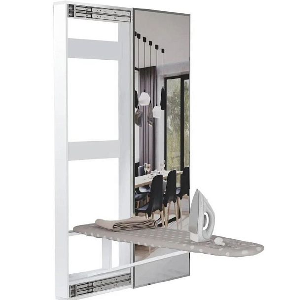 Гладильная доска "Смарт" с зеркалом белый - Вид 2