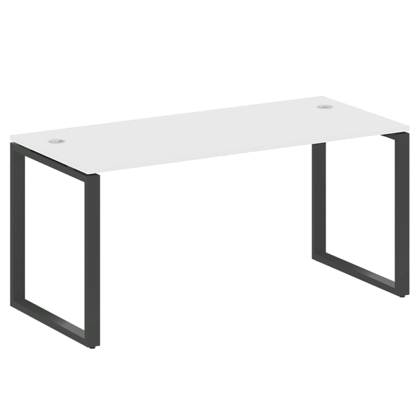 Metal System Стол письменный на О-образном м/к БО.СП-4 Белый/Антрацит металл 1600*720*750 - Вид 1