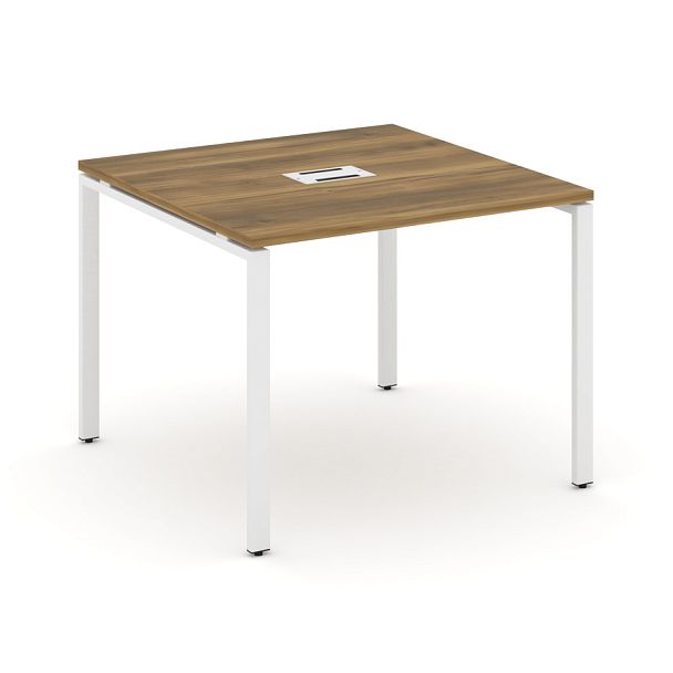 Concept Стол переговорный (1 столешница) CN.PRG-011 Сандал Янтарный/Металл Белый 980*980*750 - Вид 1