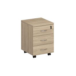 Тумба выкатная 3-ящичная с центральным замком Формула ФР 212 вяз светлый - Фото предпросмотра