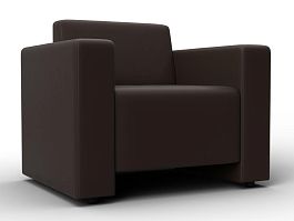 Кресло Лига-093 Экокожа коричневый - Фото предпросмотра