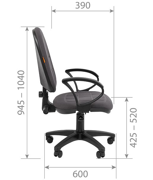 Кресло CHAIRMAN 205, ткань, черный - Вид 5