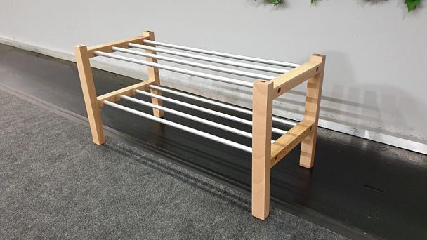 Полка для обуви Sheffilton Альберо SHT-SR9 прозрачный лак/алюм.металлик - Вид 5