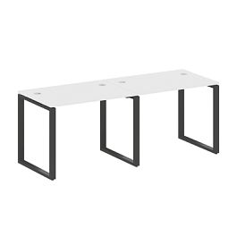 Metal System Р. ст. на 2 раб. места на О-образном м/к БО.СМ-2.1 Белый/Антрацит металл 2000*720*750 - Фото предпросмотра