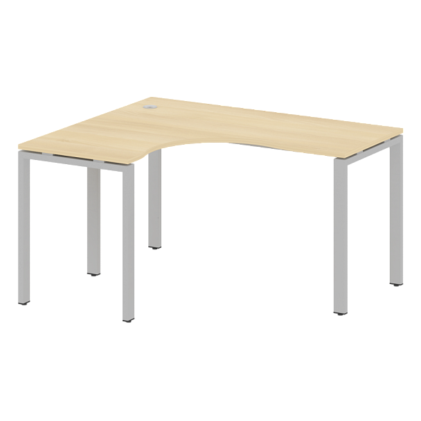 Metal System Стол криволинейный левый на П-образном м/к БП.СА-3 (L) Акация/Серый металл 1400*1200*750 - Вид 1