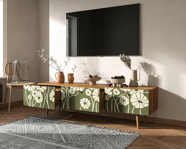 Комод Berber с ящиками низкий под TV арт BB19/Print_53 - Вид 2