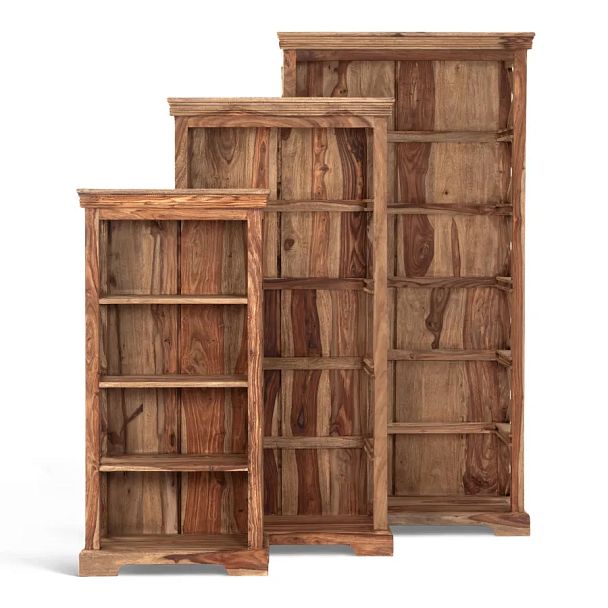 Шкафы для книг (набор 3 шт.) Бомбей-0761A, палисандр, Natural tinted (натуральный тонированный) - Вид 1