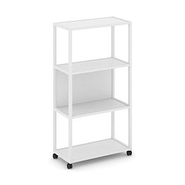 Shelf Mobile Стеллаж 4 уровня 1 секция VR.LT-STK-402.12 Белый Бриллиант/Металл Белый 1200*400*1523 - Фото предпросмотра