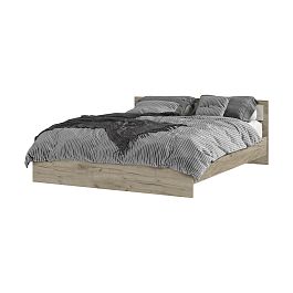 ГАРМОНИЯ КР 601 кровать (1,652х0,7х2,032) дуб крафт белый/дуб крафт серый - Фото предпросмотра