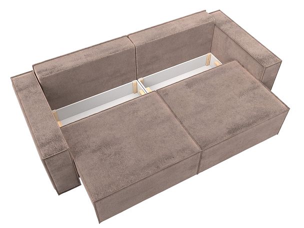 Диван прямой Куба Велюр бежевый - Вид 8