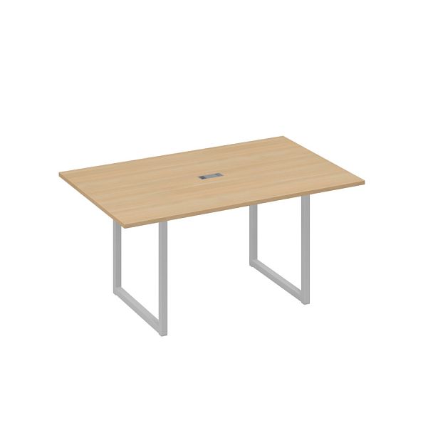 Стол 160 каркас QUATTRO для переговоров A4 А4 Б4 121 БП натуральный дуб / металлокаркас серый - Вид 1