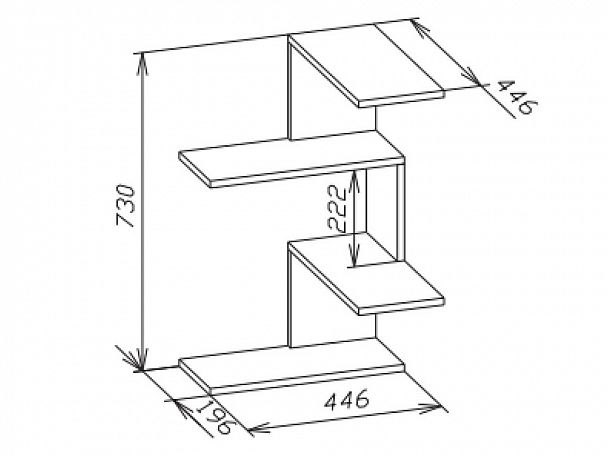 Полка навесная ПК-7 - Вид 4