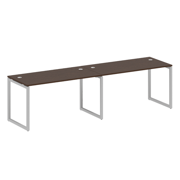Metal System Quattro Р. ст. на 2 раб. места на О-образном м/к 40БО.СМ-2.3 Венге/Серый металл 2800*720*750 - Вид 1