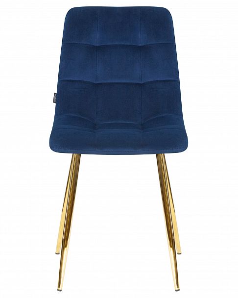 Стул обеденный DOBRIN ALEX (золотые ножки, темно-синий велюр (V108-67)) - Вид 6
