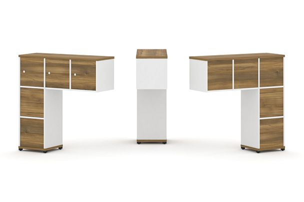 Concept Надставка низкая CN.ONN-005 Сандал Янтарный/Белый Бриллиант/Металл Черный 1099*365*1130 - Вид 1