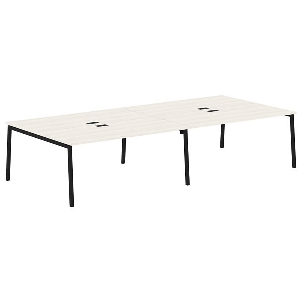 Стол 4-х местный ELWST 3516 Ясень Траун/Черный 3526х1606х750 EDIS - Вид 1