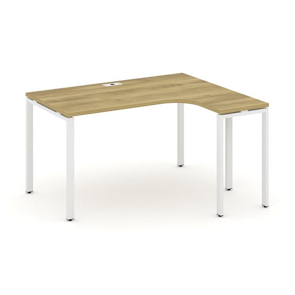 Concept Стол эргономичный CN.SA-001(R) Дуб Винченцо/Металл Белый 1380*1180*750 - Вид 1