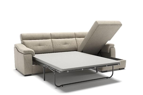 Boston диван-кровать с шезлонгом замша серый - Вид 2