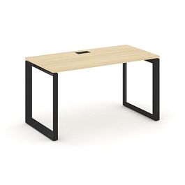 Style Project Next Стол письменный SN-59O.SP-001 Акация Лорка/Металл Черный/Черный Заглушка 980*600*750 - Фото предпросмотра