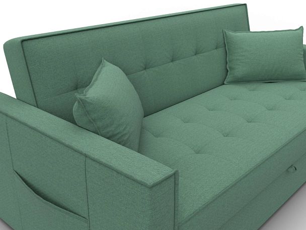 Диван прямой Лига-104 (160) Рогожка зеленый - Вид 4