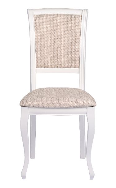 Обеденная группа стол Элат D90(130)х90х76 Белый и 2 стула Арктос Белый/Кремовая рогожка - Вид 8