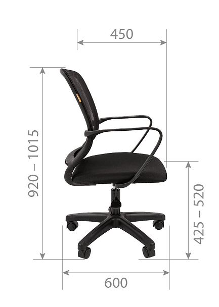 Кресло CHAIRMAN 698, ткань TW/сетчатый акрил, красный - Вид 5