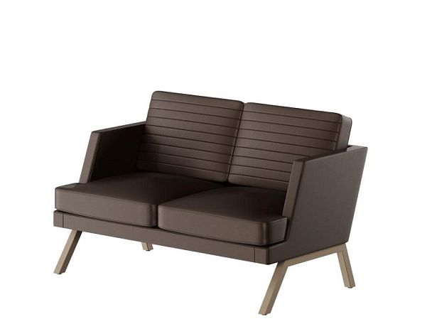 Aldo Диван двухместный ALD-02L Линкольн 221/Металл Капучино 1430*875*890 - Вид 1