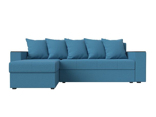 Диван угловой Дубай Лайт левый угол Рогожка голубой - Вид 2