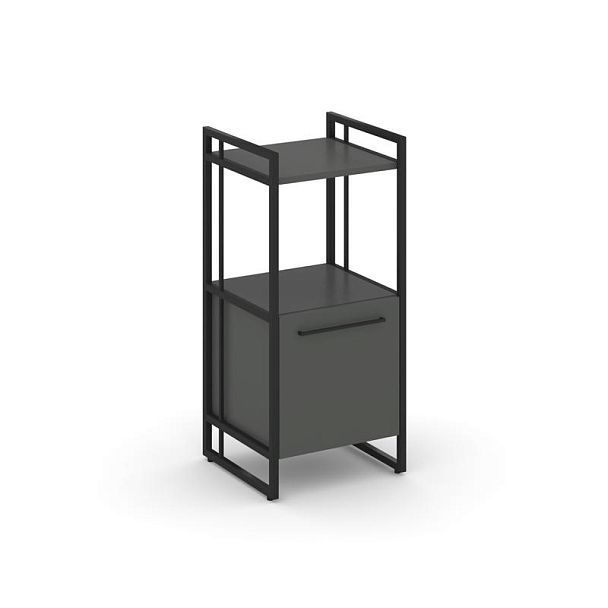 Rift Шкаф 2 ниши узкий RF.SU-22 (L) Антрацит/Металл Черный 420*396*924 - Вид 1