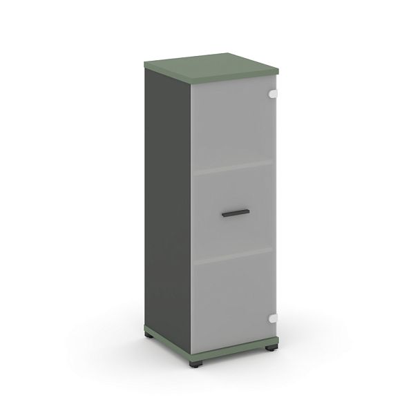 Concept Шкаф 1 узкая секция, 3 ниши CN.STU.E-316 SM A Кобо/Антрацит/Металл Антрацит/Сатин 420*420*1186 - Вид 1