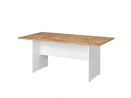 TANDEM RTD004-180-ME Конференц-стол прямоугольный ун-й 1800х900х750 Таксония медовая/Белый - Фото предпросмотра