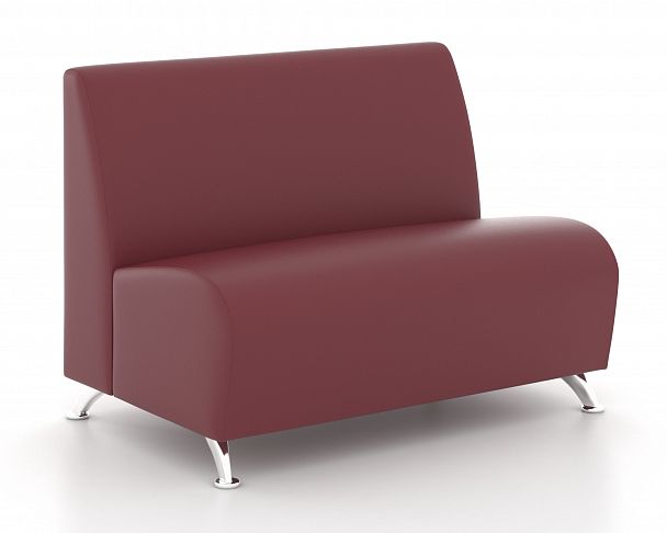 Диван двухместный "Интер хром" черный - Вид 9