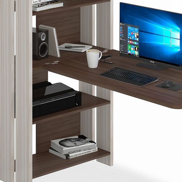 Стол компьютерный Домино Lite СТЛ-ОВ+С120Р Карамель/Шамони - Вид 4