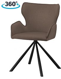 Стул на металлокаркасе поворотный Тантос Коричневый / черный - Фото предпросмотра
