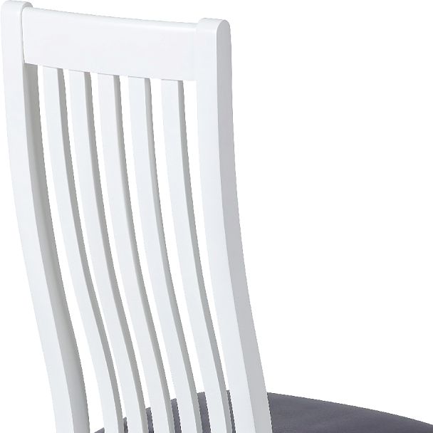 Комплект деревянных стульев с мягким сиденьем Альбен Белая эмаль/Серый велюр, 2 шт. - Вид 9