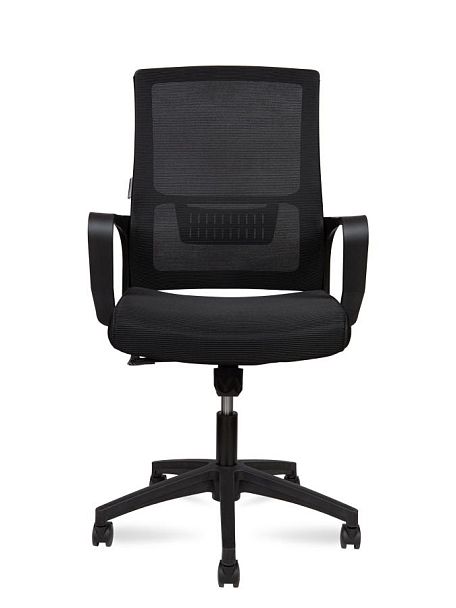 Кресло офисное / Max LB / черный пластик / черная сетка / черная ткань - Вид 3